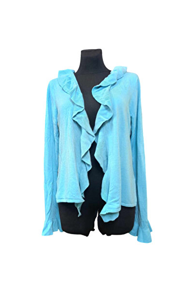 OEM Cardigan Damă Wallis - Lung, Călduros și Elegant, 100% Acril, Albastru, M...