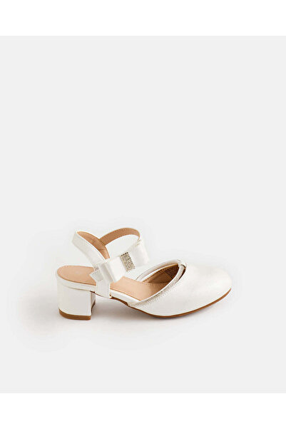 REDTAG Girls White Diamante Heels