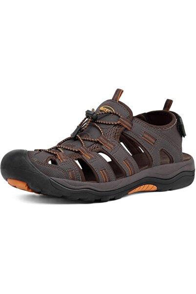OEM GRITION Men's Trekking Sandals - Waterproof, Toe Protection, Sport - Brow...