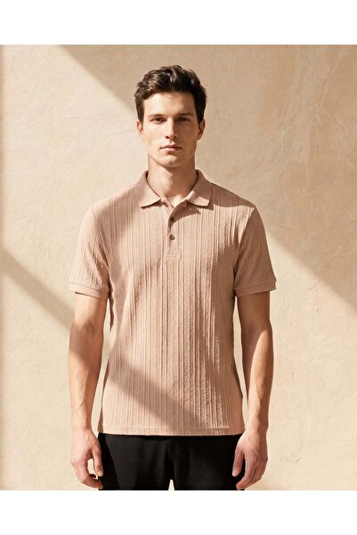 REDTAG قميص بولو رجالي باللون البيج