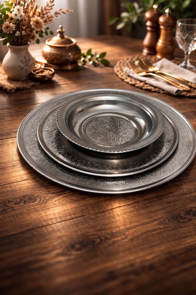 ZÜMHA Authentic Forged Metal Dining and Presentation Set for 6 People