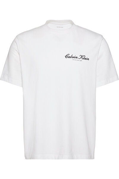 Calvin Klein 20S March Graphic Seasonal Fashion White Men's T-Shirt