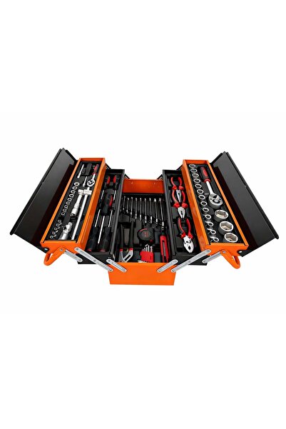 GEBOTOOLS TRUSA DE SCULE METALICA ECHIPATA CU 85 PIESE GEBO TOOLS