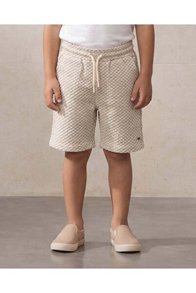 REDTAG Boys Beige Printed Shorts