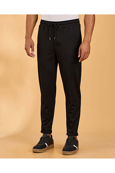 REDTAG Men Black Smart Trousers