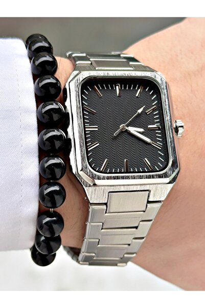 Tisaati Special Luxury Series Premium Rectangular Design Metal Cord Men's Wri...