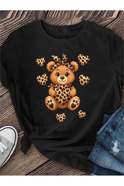 LELVANİ Γυναικείο μπλουζάκι με στάμπα λεοπάρ αρκούδας