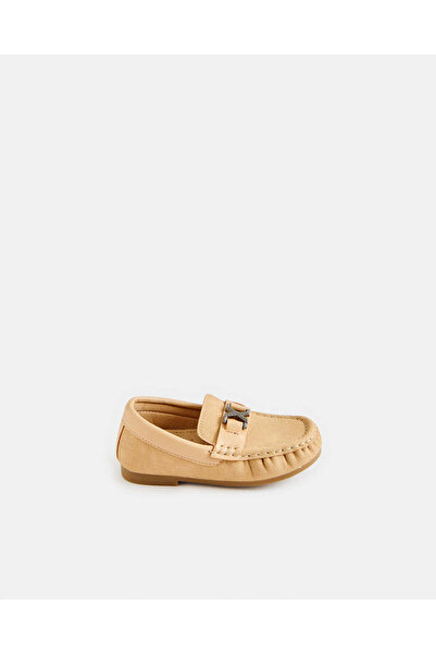 REDTAG Infant Boys Tan Buckle Textured Moccasin
