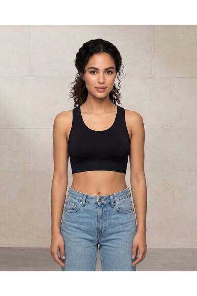 REDTAG Women Black Low Support Sports Bra