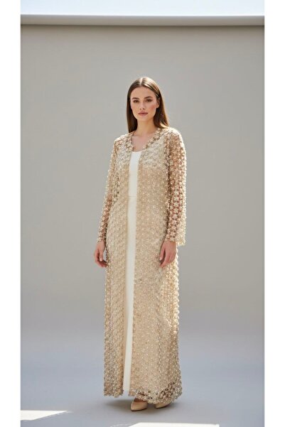 Rabiossa KADIN UZUN TAŞLI ABİYE CEKET ELBİSE