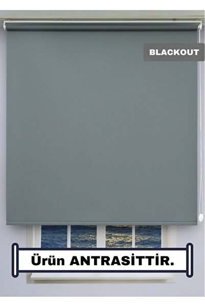 ESDEH BLACKOUT Işık Geçirmez KALIN Karartma Stor Perde (ANTRASİT) - Alüminyum...