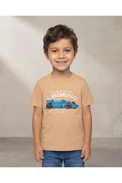 REDTAG Boys Beige Legend Graphic T-Shirt