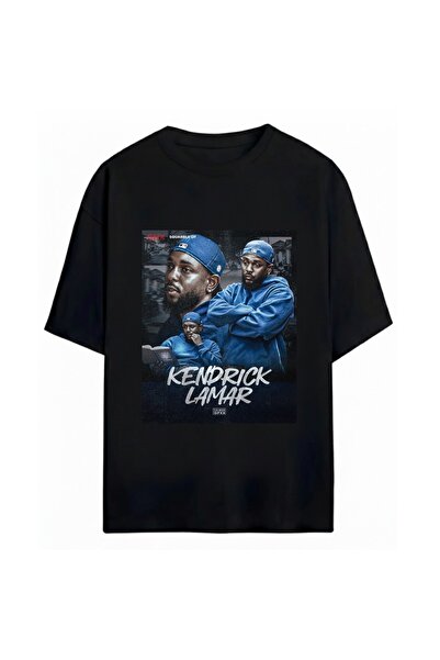 SVART WEAR Унисекс голяма тениска с принт Kendrick Lamar