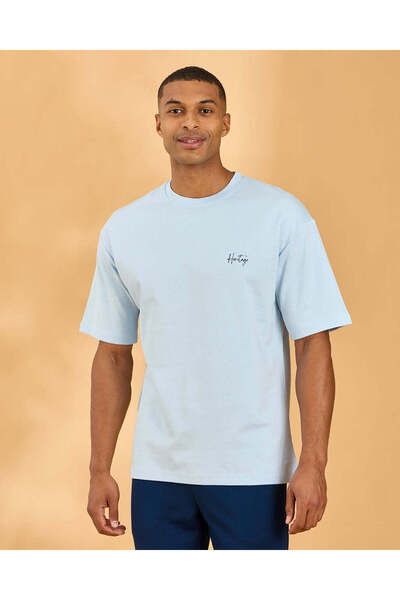 REDTAG تي شيرت رجالي مطبوع باللون الأزرق