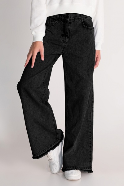 DMB BOYS & GIRLS Mow Kids Girls' Wide Leg Cotton Adjustable Waist Jeans