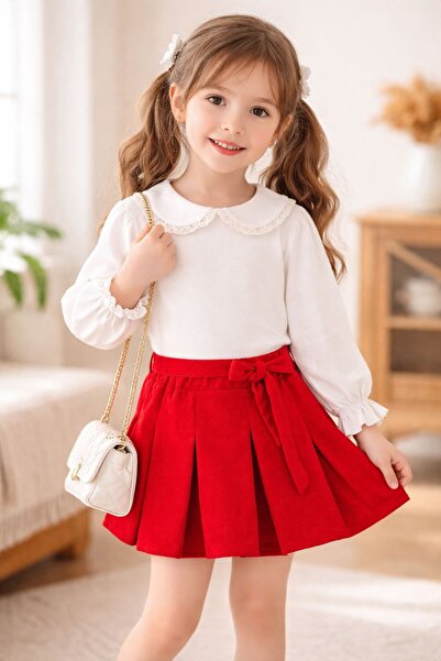 Pollito Velvet Skirt Set