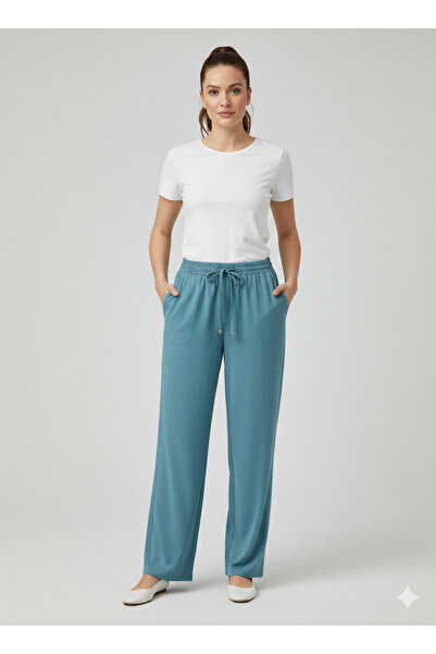 Ekol Beli Lastikli Bol Paça Pantolon 1204