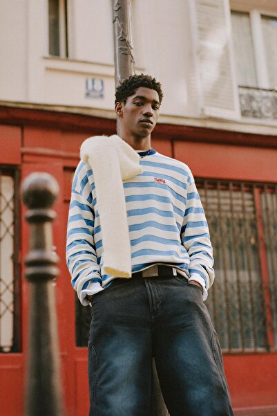 Pull & Bear STWD çizgili kazak