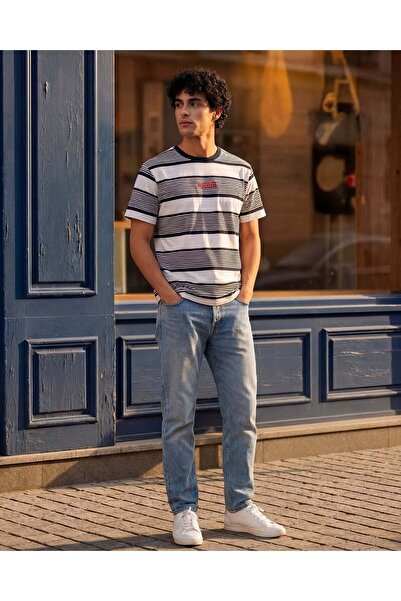 REDTAG Men Assorted Striped T-Shirt