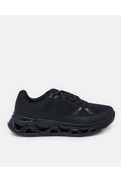 REDTAG Men Black Textured Trainer