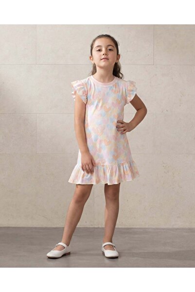 REDTAG Girls Assorted Heart Allover Print Nightshirt