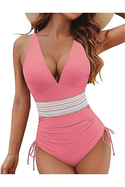 OEM Women's One-Piece Swimsuit - Shaping / Sculpting, High Waist, Push-Up - P...