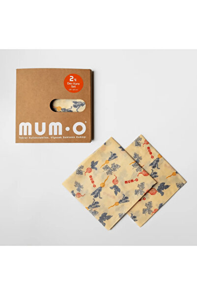 MUMO 2-Piece Square Giant Set - Reusable Waxed Food Storage Fabric