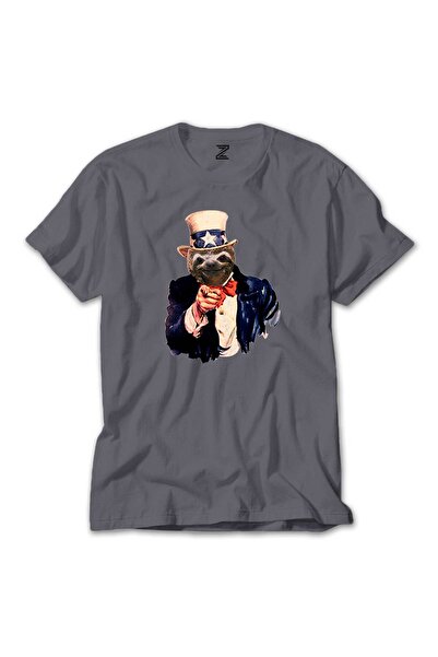 CrowsGate Tricou Gri Bear Unchiul Sam