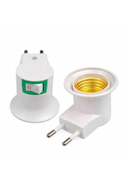 Edison Aç/Kapa Anahtarlı E27 Duy Fişli – Prize Takılan Tak-Çalıştır Gece Lamb...