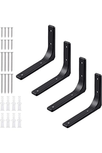 OEM Suporturi Raft Perete L - Set 4 Bucati, Otel Rezistent - 20.3 cm, 22.7 kg...