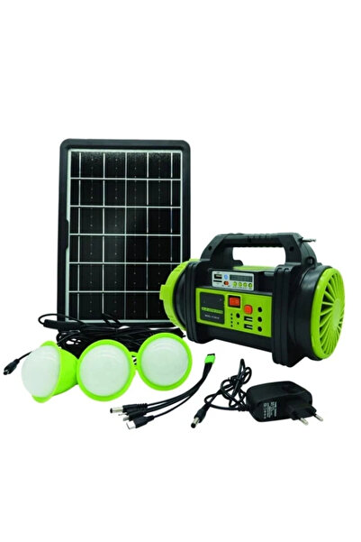 Epilons Wıson Ws-5683 Şarjlı 30w Solar Şarjlı Ev Aydınlatma Seti Radyo Ve Fan...