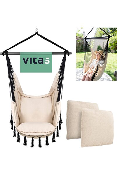 OEM Fotoliu Suspendat VITA5 - Bumbac, Stil Boho, Exterior/Interior, 2 Perne, ...