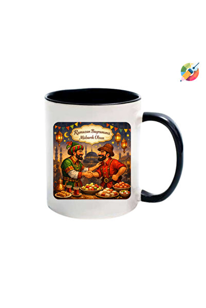 CERCİBAZAAR Hacivat & Karagöz Premium Porcelain Mug