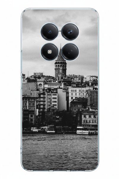 TechTree Redmi Note 15 Pro 5g Compatible Galata Tower and Sea View Printed Si...