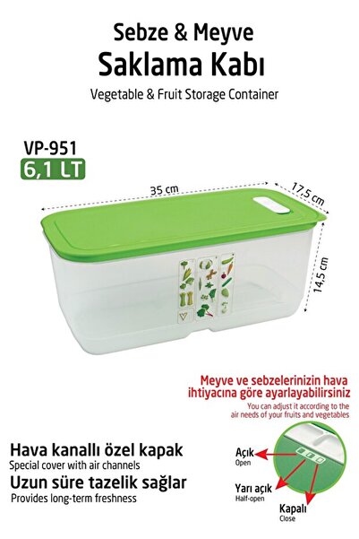 Comprox 6.10 Liter Green Food Storage Container