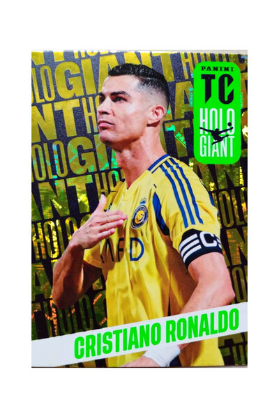 hediyecik بانيني توب كلاس 2025 كريستيانو رونالدو هولو بطاقة اللعب العملاقة