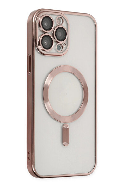 Najmaddin غطاء نيو فيس لهاتف آيفون 13 برو ماكس كروس ماجنيتيكسيف - وردي