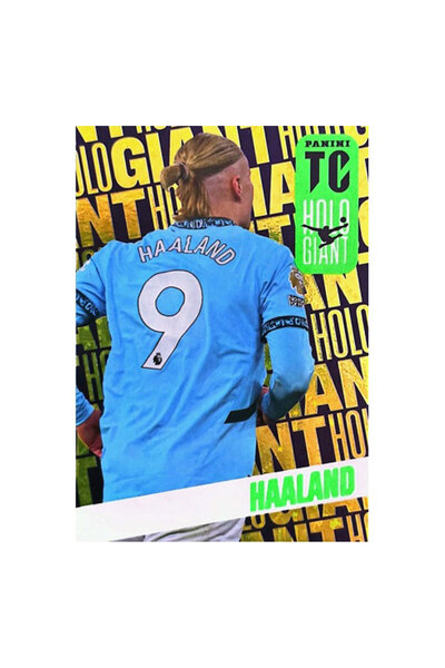 hediyecik بطاقة لعب هولو جاينت من بانيني توب كلاس 2025 لـ إيرلينغ هالاند