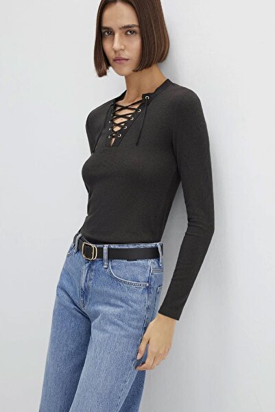 Mavi Kadın Uzun Kollu Modelli Triko Hırka