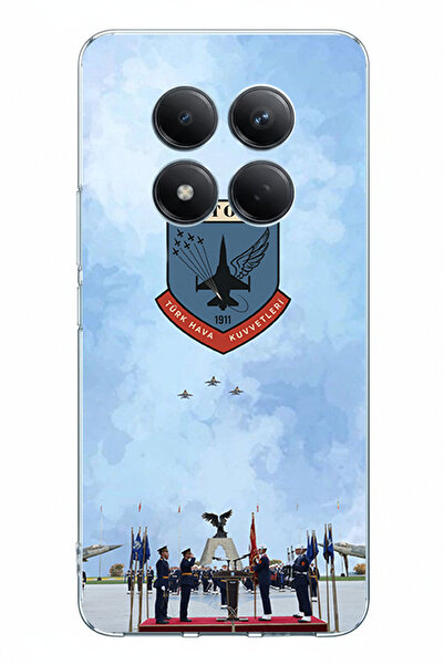 TechTree حافظة سيليكون مطبوعة متوافقة مع القوات الجوية التركية لهاتف Redmi No...