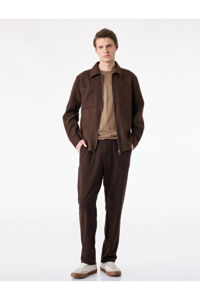 Koton Uzun Kollu Cepli Klasik Yaka Fermuarlı Gömlek Ceket