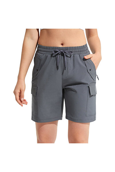 OEM Women's Cargo Shorts - Sport, Trekking, Quick Dry, 6 Pockets - Grey, XL