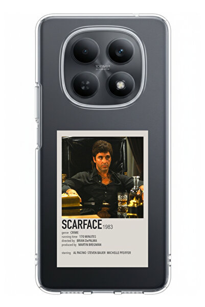 TechTree حافظة سيليكون مطبوعة بتصميم ملصق صغير من سكارفيس متوافقة مع هاتف Red...