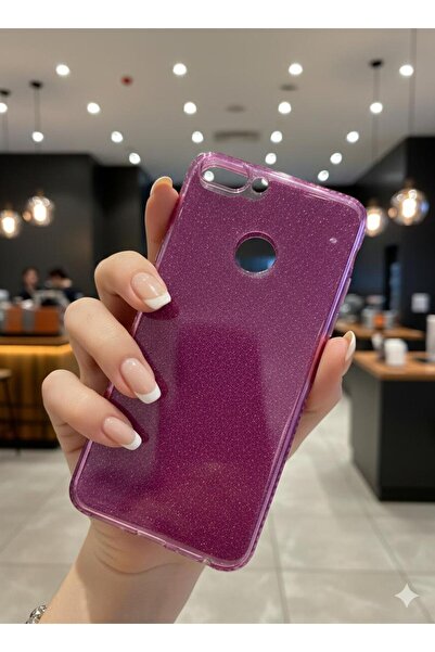 TECNOTREND Huawei P Smart 2018 / Honor 9 Lite Uyumlu Kılıf Kenar Taşlı Simli ...