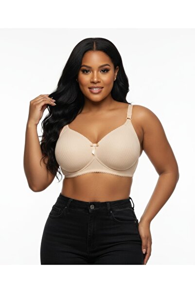 wear treasure Wireless Spooned C Cup Supporting Bra in Large Size with Terry ...