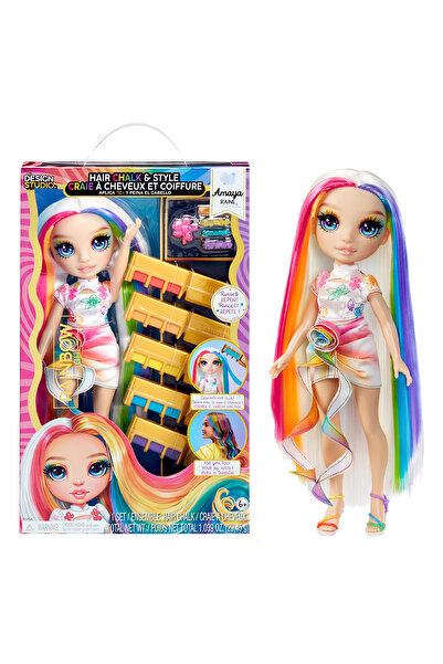 Rainbow High Papusa Amaya Raine, Rainbow High, cu creta colorata pent...