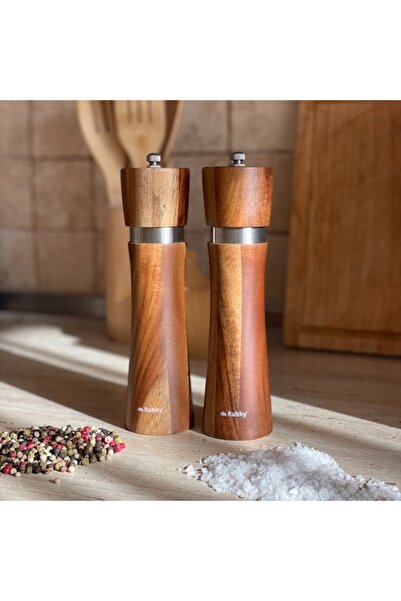 Selgot Manual Grinder for Salt and Pepper, Adjustable, 60 ml Capacity, Set of...