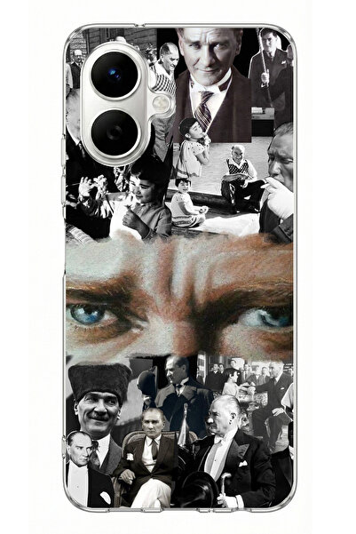 TechTree حافظة سيليكون مطبوعة بتصميم عيون كولاج ملونة متوافقة مع هاتف Infinix...