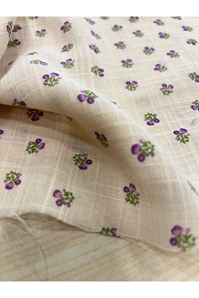 Kumaş Sevdası Yazlık Desenli Pamuk Keten Dökümlüdür (Eni 150 Cm) Elbise Gömle...