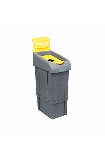 OEM Selective collection waste bin, yellow/plastic, PP Premium, 80 liters